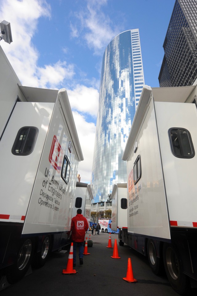 Corps support in lower Manhattan