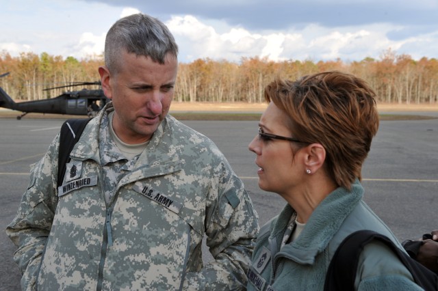 Hurricane Sandy: National Guard senior leader visit