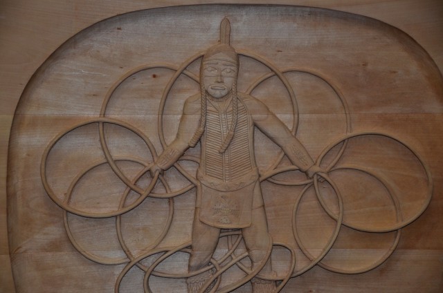 Powwow wood carving