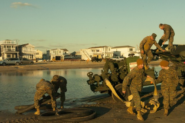 Marine Corps Supports Water Removal after Hurricane Sandy