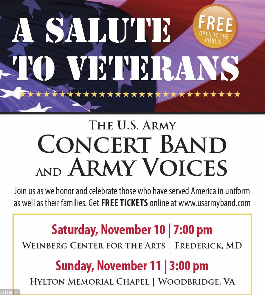 Free Army Band Concerts this weekend! Article The United States Army