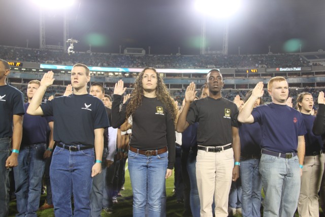 Oath of Enlistment in front of thousands of viewers