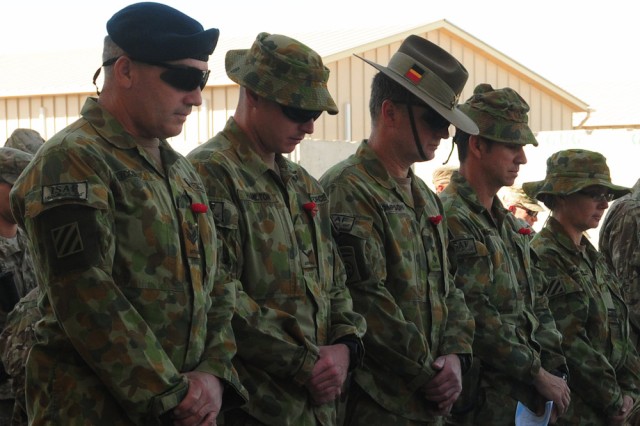 Service members in Afghanistan pay tribute on Veterans Day