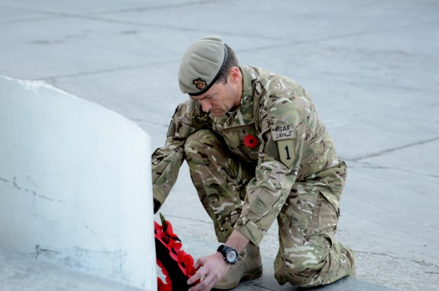 Remembrance Day ceremony held at Bagram Airfield