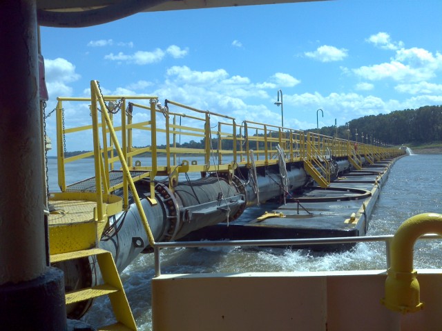 The USACE dredge vessel Jadwin (rear view)