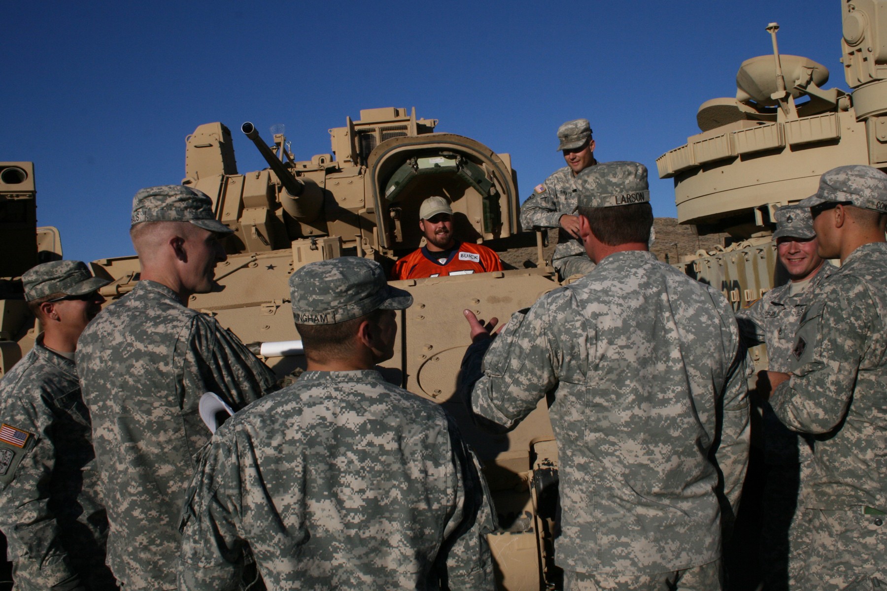 2nd BCT, 4th Inf. Div. spends day with Denver Broncos, Article