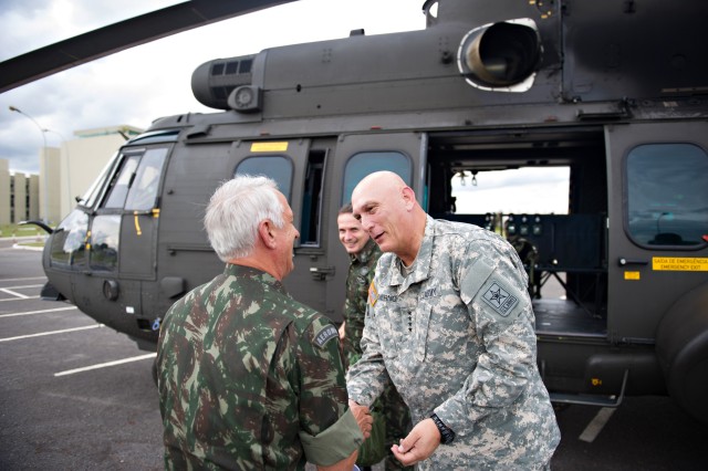 Odierno Meets with Brazilian Army Leadership 