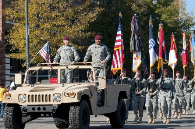 Local community recognize Fort Bragg veterans during parade