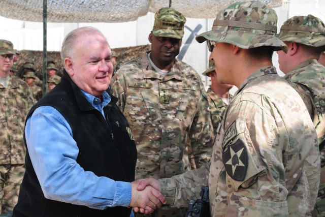 Senior Army officials visit deployed troops Thanksgiving Day