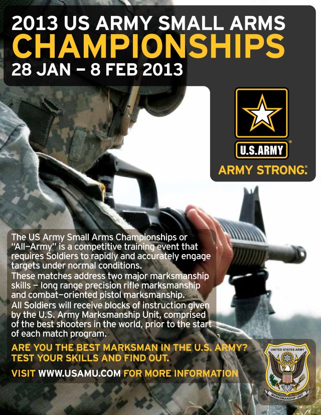 U.S. Army Small Arms Championships slated for January | Article | The ...