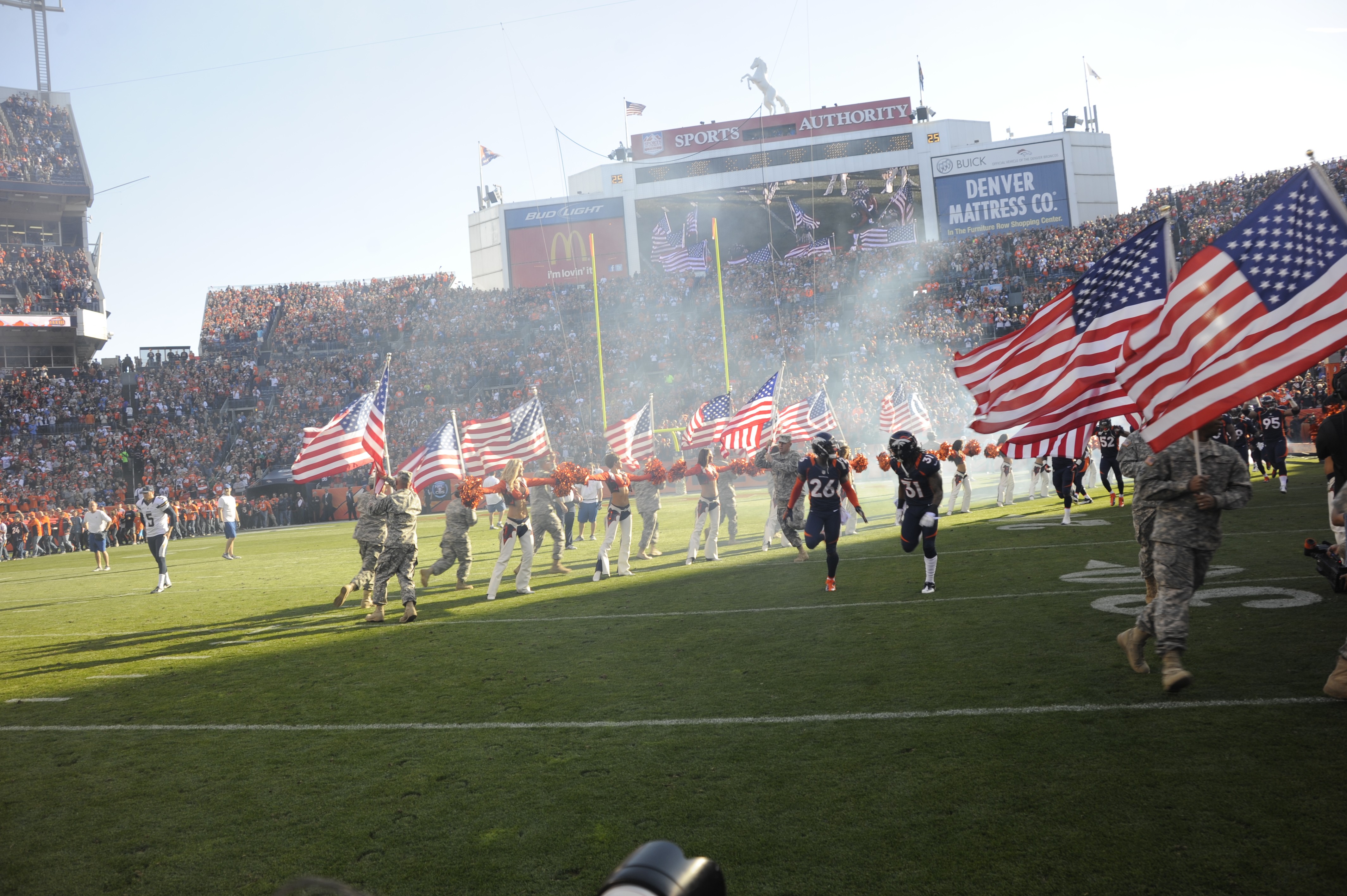 Broncos host 'Salute to Service' game, Article