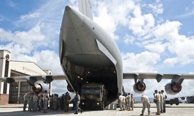 8th TSC HQ plans, loads cargo for C-17