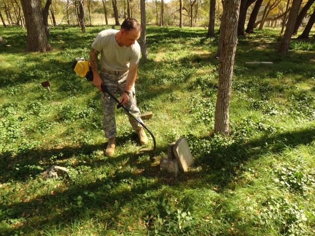 479th FA Soldiers restore historic Dulaney Cemetery