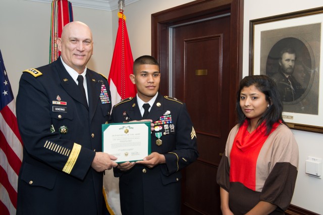 Award Ceremony for Sgt. Saral Shrestha