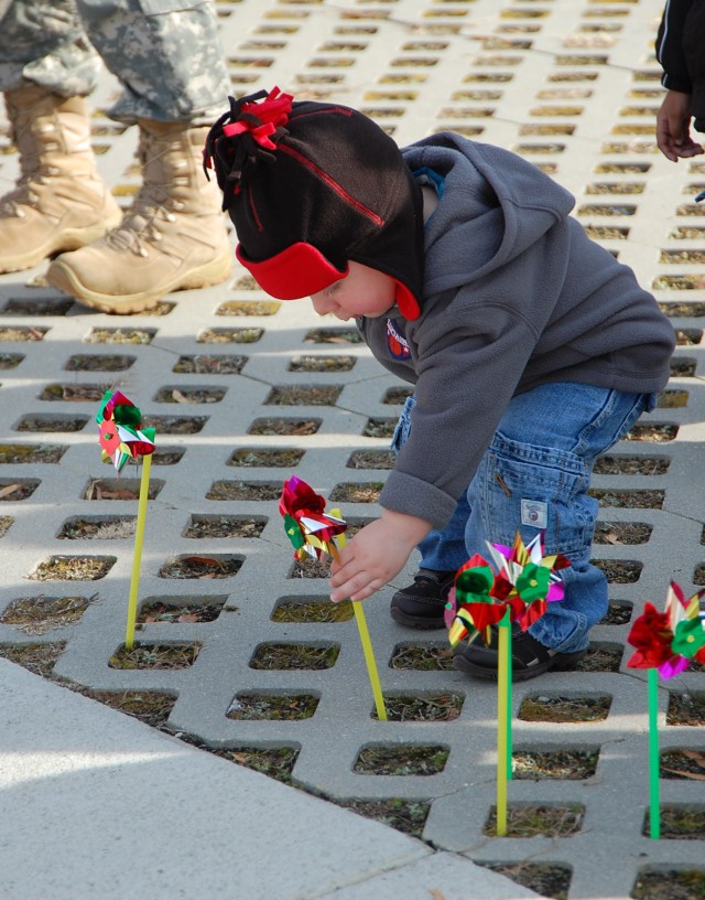 Planting pinwheels