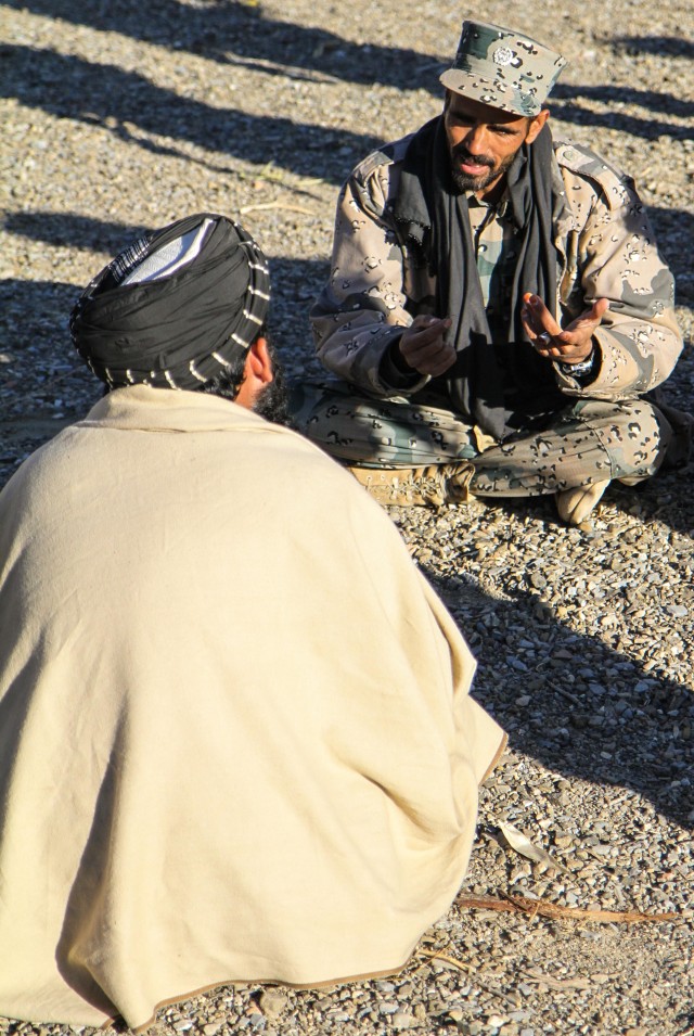 Afghan police lead Rakkasans in security operation