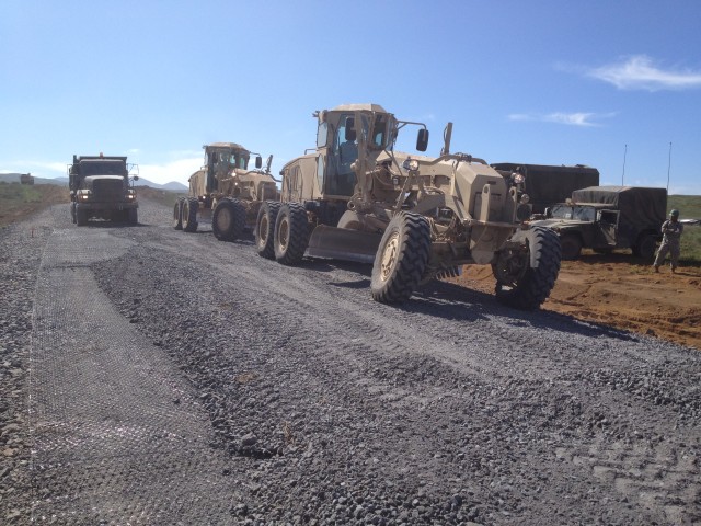 Warrior Company Builds Roadway at PTA