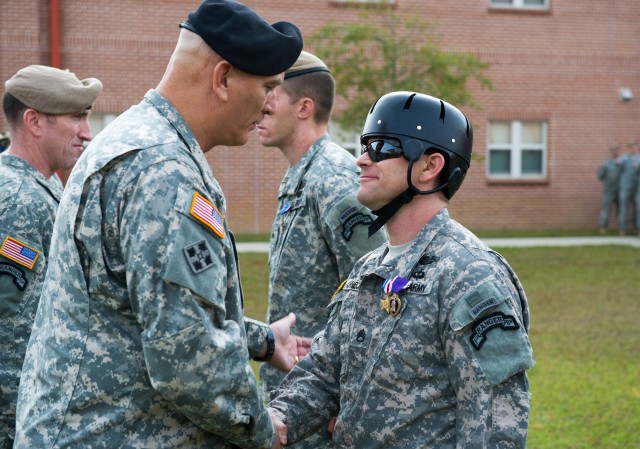 Staff Sergeant Dominic receives awards