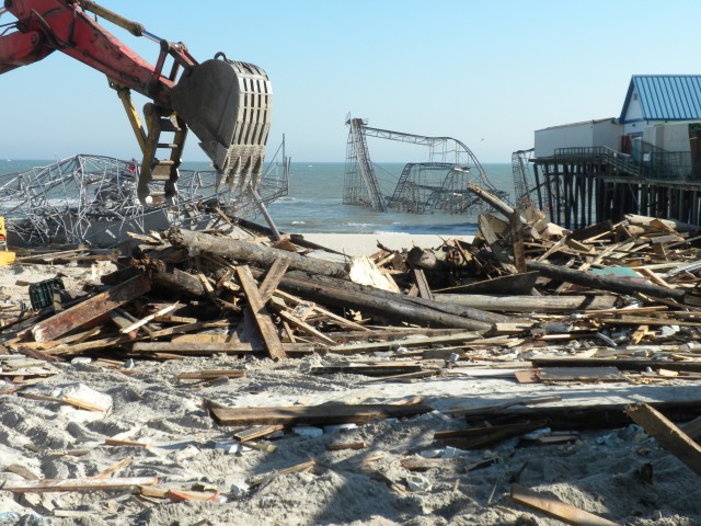 Cleanup in SeaSide Heights, N.J.
