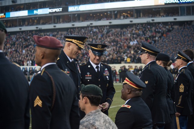 Odierno, Chandler greet valor awardees.