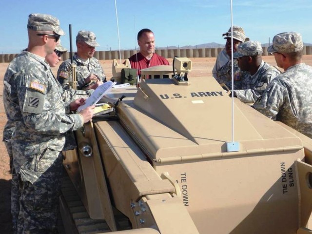 5th AR Bde. trainers master remote-controlled mine-clearing system