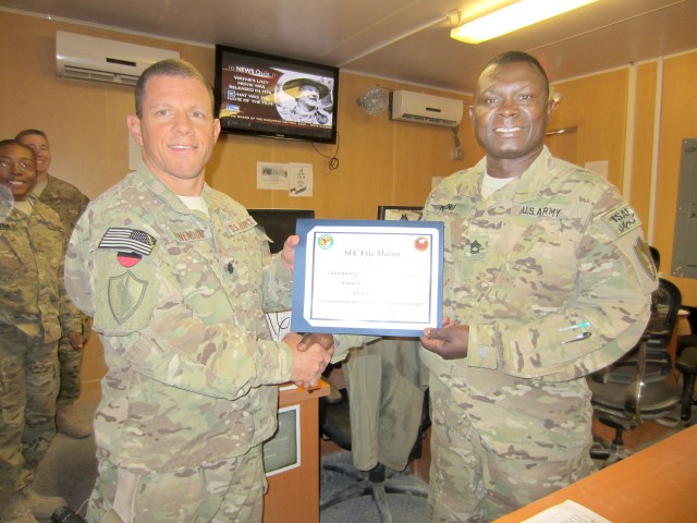 Spotlight on...Sgt. 1st Class Eric Mainu