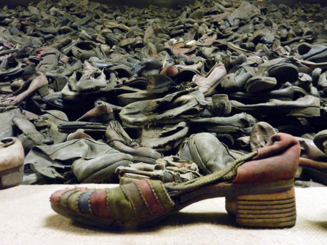 Victims' shoes at Auschwitz