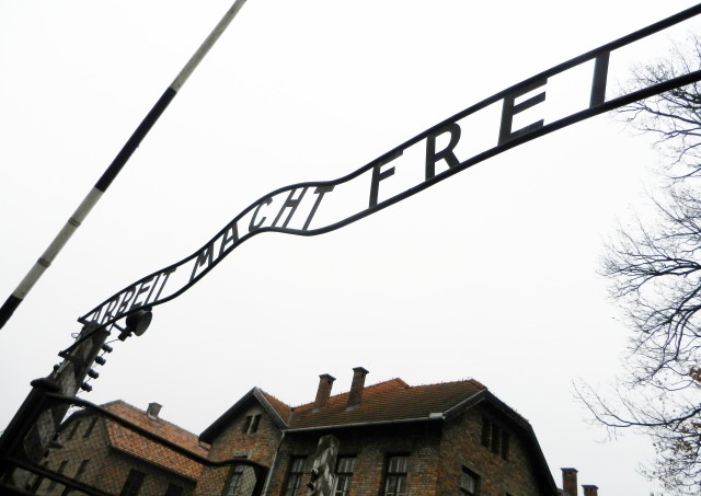 Work makes you free sign in Auschwitz