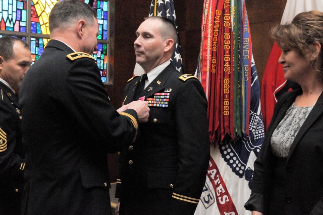 Change of stole ceremony welcomes new Division West chaplain