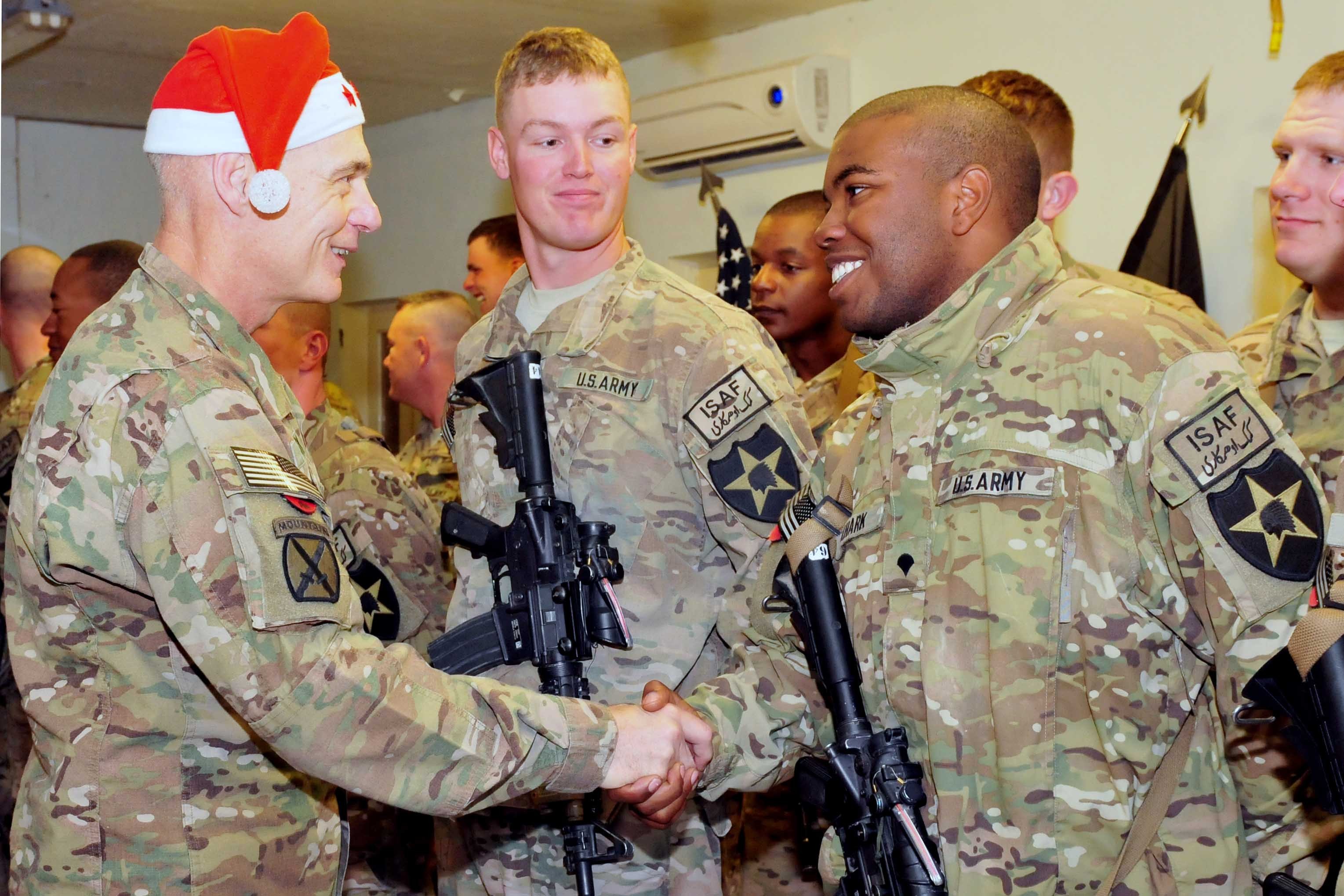 Gen. Allen, top ISAF commanders visit troops in Afghanistan Christmas