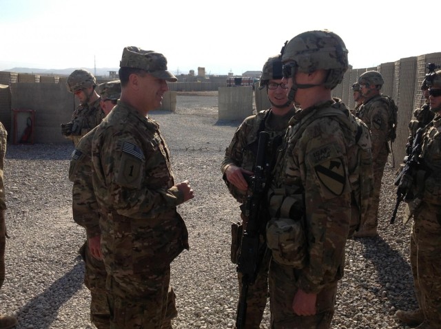 Maj. Gen. Mayville recognizes combat engineer