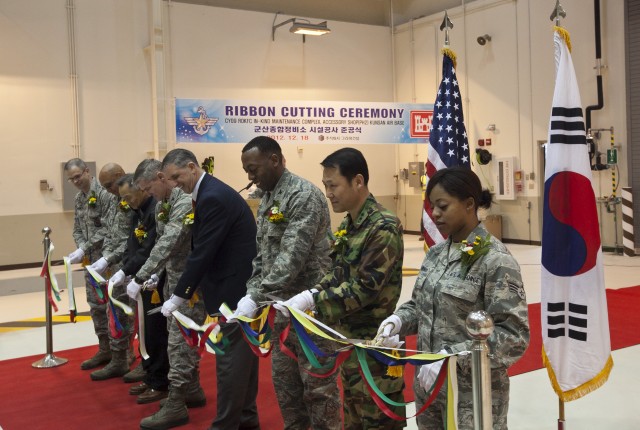 Leaders cut ribbon on new Kunsan maintenance facility