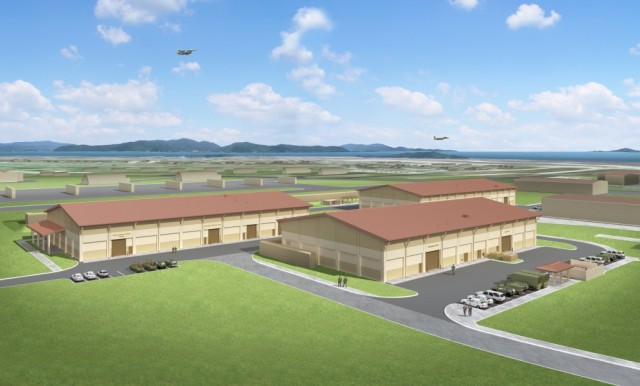 Artist's rendering of new Kunsan Air Base maintenance facility