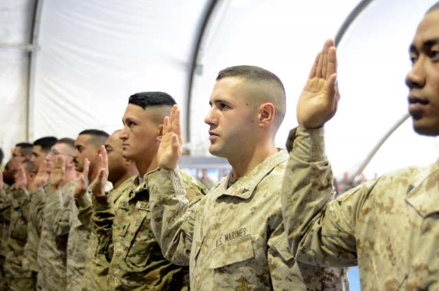 Thirty one deployed servicemembers earn US citizenship at Bagram Air Field