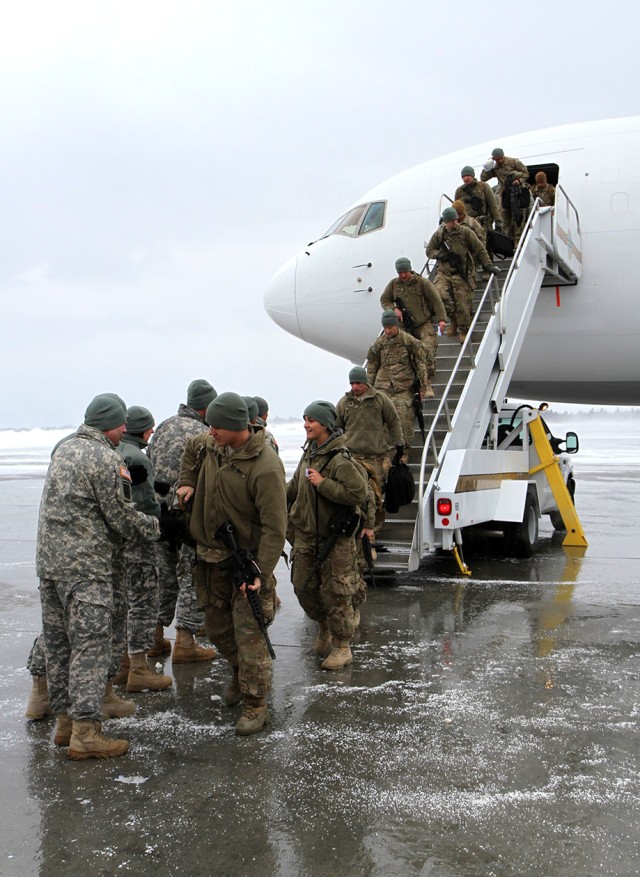 Soldiers return home from deployment to Afghanistan during holiday ...