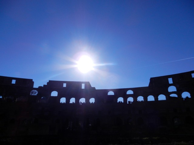 The ruins of the Colosseum