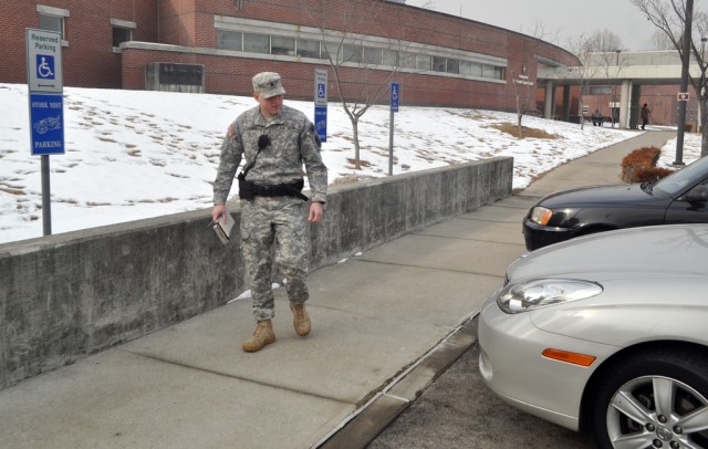 Military Police raises awareness of handicapped parking zones 
