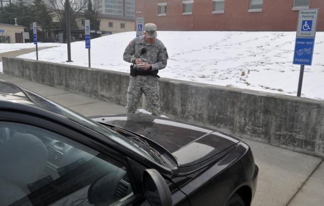 Military Police raises awareness of handicapped parking zones 