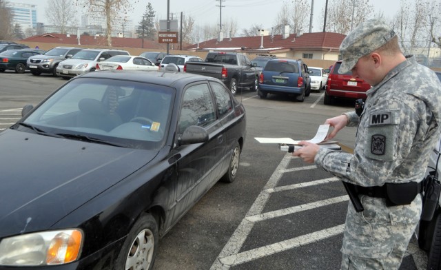 Military Police raises awareness of handicapped parking zones