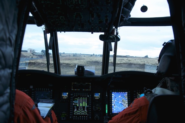 Chinook in flight