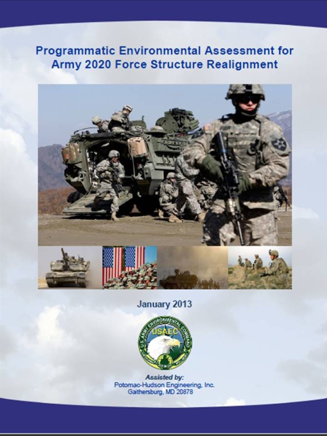 Army releases programmatic environmental assessment - Army 2020 Force Structure Realignment