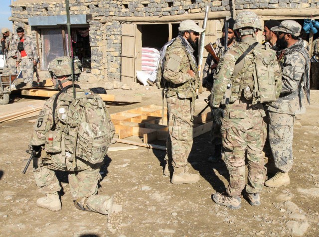Partnered with Rakkasans, Afghan police patrol border