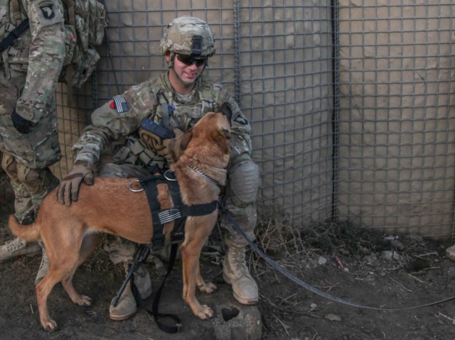 Partnered with Rakkasans, Afghan police patrol border