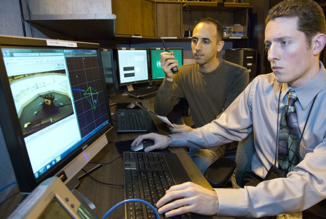 Engineers at virtual test bed