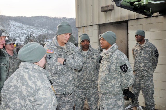 Army's top general tours Area I; His wife visits Camp Casey, eyes facilities, meets 2ID Soldier spouses
