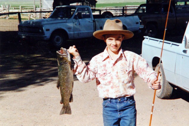 Clint Romesha fishes brown trout