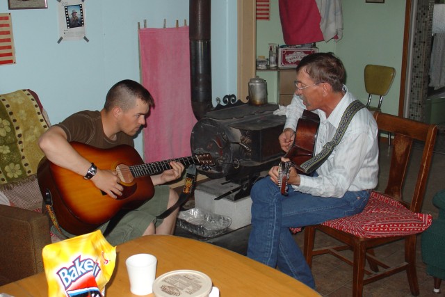 Clint Romesha with his uncle Lynn