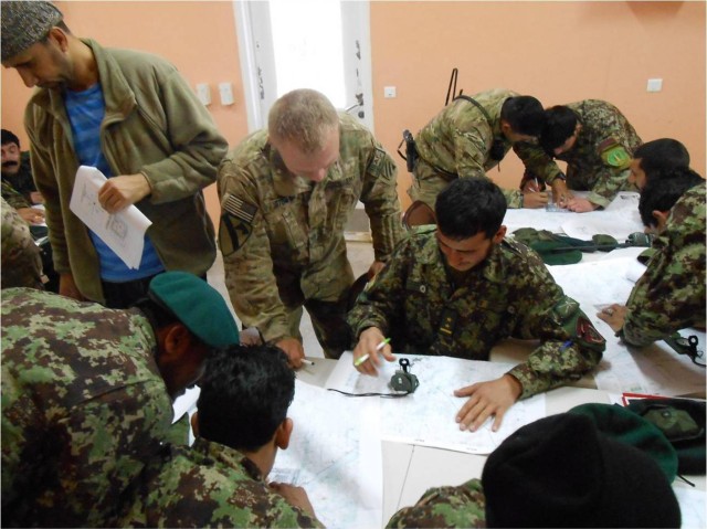 Afghan National Army forward observer training