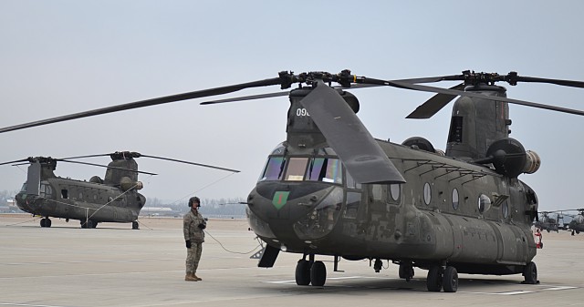 Chinooks on flightline