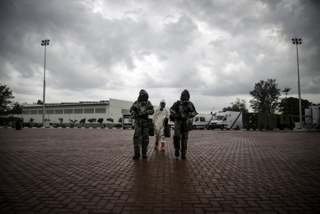 8th MPs, 45th Sust. Bde. rally in Singapore for CBRN